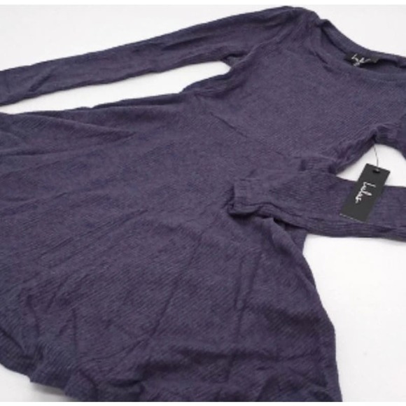 Lulus Fit Beautiful Ribbon Knit Long Sleeve Skater Dress * Size 27 WD27 - Picture 4 of 8